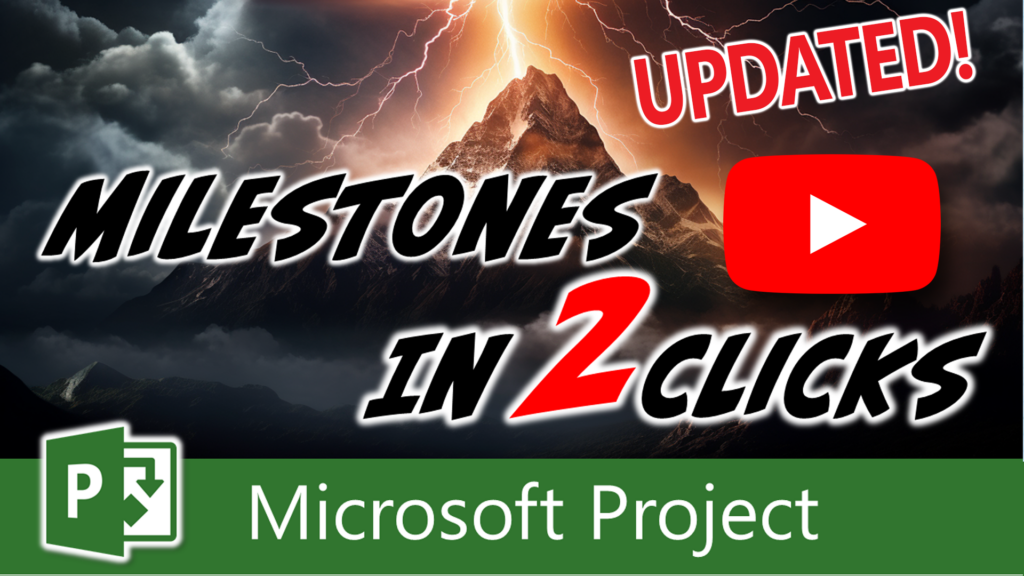 Learn how to create a milestone task in microsoft project in 2 clicks